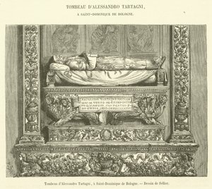 Tomb of Alessandro Tartagni, at Saint-Dominique of Bologna (engraving) by French School