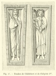 Tombs of Childebert and Chilperic I by French School