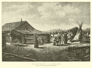 Trading Post on the Red River, Canada by French School