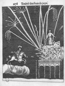 Treatise of Bonfires, illustration from Pratique de la Guerre by Francois Malthus, Paris, 1656 by French School