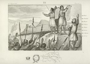 Treaty between Charles the Bald and his brother Louis the German, Strasbourg, 842 by French School