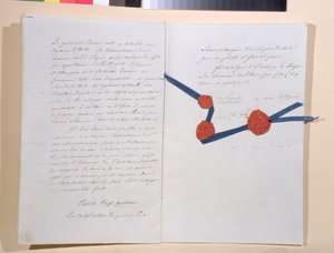 Treaty between Napoleon I and Emperor Franz II, signed at Presburg, 26th December 1805 by French School
