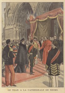 Tsar Nicholas II of Russia at Reims Cathedral during his visit to France by French School