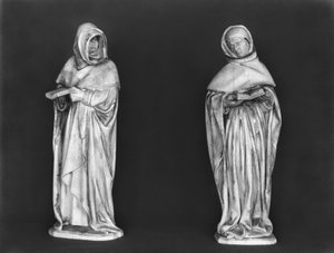 Two Mourners, from the tomb of Duc Jean de Berry (1340-1416) (alabaster)