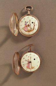 Two pocket watches with Revolutionary symbols by French School