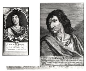 Two portraits of Savinien Cyrano de Bergerac, on the right after Zacharie Heince by French School