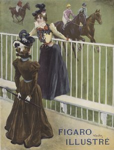 Two Well-Dressed Women at a Racecourse by French School