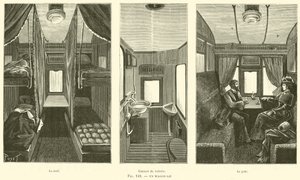 Sleeping Car (engraving) by French School