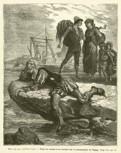 An Island That No Longer Exists (engraving) by French School