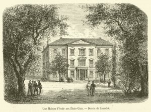 A Schoolhouse in the United States (engraving)