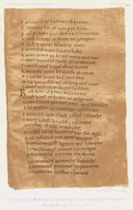 A Page from the Oxford Manuscript of the Song of Roland by French School