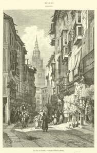 A Street in Toledo by French School