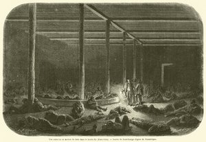 An Inn or Wooden House in Kentucky (United States) (engraving) by French School