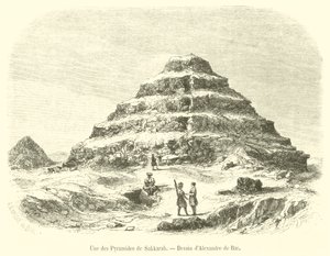 One of the Pyramids of Saqqara (engraving)