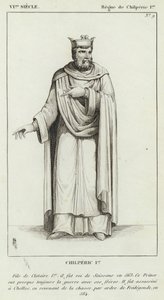 6th Century, Reign of Chilperic I, Chilperic I (engraving) by French School