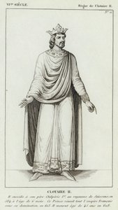 6th Century, Reign of Clotaire II, Clotaire II (engraving) by French School