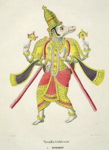 Varaha, Engraved by de Marlet by French School