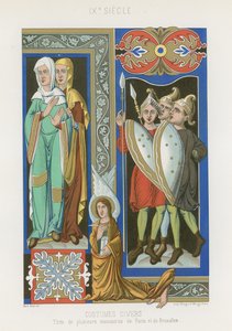 Various costumes by French School