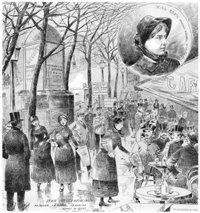 Sale on the Boulevards of the Newspaper En Avant by French School