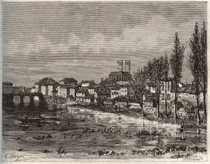 Verdun - Morbihan en Bretagne - Engraving in 