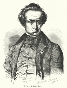 Victor Hugo, French Novelist and Dramatist (engraving)