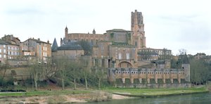 View of Albi Cathedral, begun in 1282