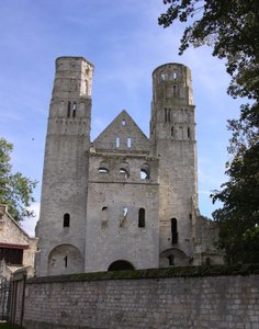 View of Jumieges Abbey by French School