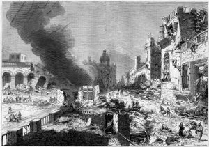 View of a street in Mendoza (Argentina) after the earthquake of March 20