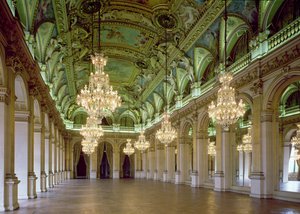 View of the Grande Salle des Fetes by French School