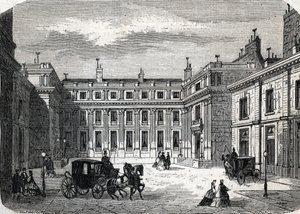 View of the Ministry of Public Education, Hotel de Rochechouart rue de Grenelle, in Paris (1864)