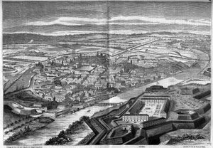 View of the city and citadel of Alexandria in Italy by French School