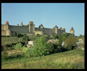 View of the city walls by French School