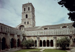 View of the Cloister by French School