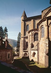View of the exterior view of the church, built 1035-60 by French School
