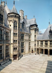 View of the Interior Courtyard by French School