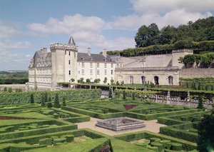 View of the keep and the gardens
