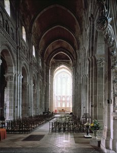 View of the nave by French School