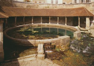 View of the wash-house constructed around the Fosse Dionne by French School