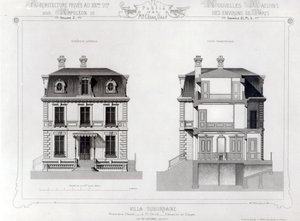 Villa Suburbaine, Premier Chasse at St. Cloud, from Architecture Privee au C19th by French School