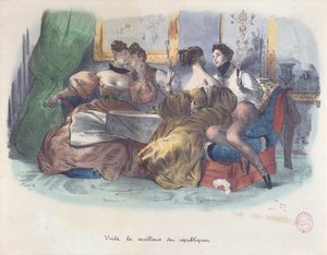 Voilà, the best of the republics, Caricature of the Revolution of 1848 by French School