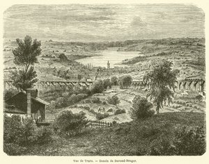 View of Truro (engraving) by French School