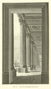 View of the colonnade of the Louvre
