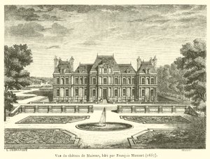 View of the Chateau of Maisons, Built by Francois Mansart by French School