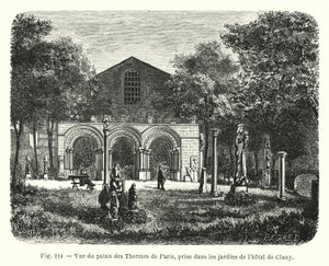 View of the Palace of the Thermes of Paris, Taken in the Gardens of the Hotel de Cluny