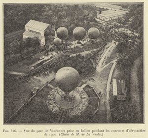 View of the Vincennes Park Taken from a Balloon During the Aerostation Competitions of 1900