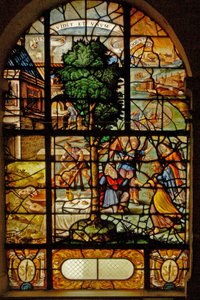 Window Charnier-13 Depicting Abraham Being Visited by Three Angels