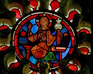 Window depicting Christ by French School