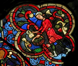 Window depicting the Labours of the Months: September
