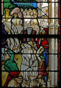 Window depicting mass martyrdoms by French School
