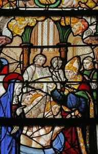 Saint Mary Magdalene: the Count of Provence and his wife being baptised by French School